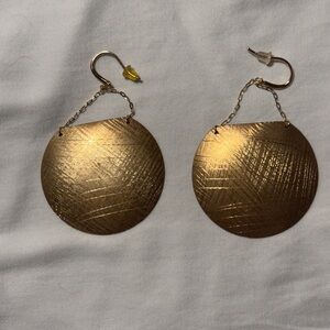 Anthropologie Textured Gold Earrings